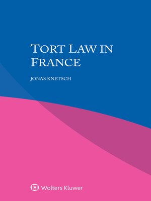 cover image of Tort Law in France